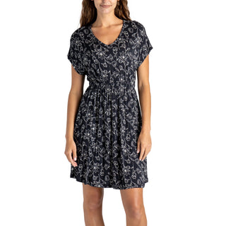 All Thread Boardwalk Dress Black Botanical Floral