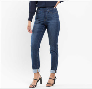 Judy Blue High Waist Pull On Double Cuff Slim 88750