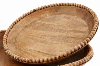 Mudpie Small Wood Beaded Bowl