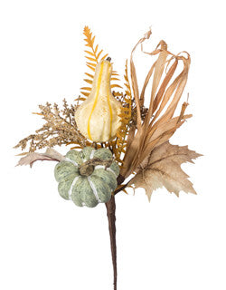 Pumpkin/Gourd Spray, Cream/Green