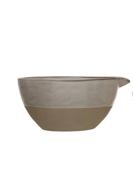 Stoneware Batter Bowls, Reactive Glaze