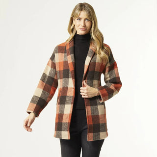 Coco & Carmen Candice Shacket with Side Pocket Brown and Rust
