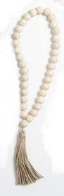 Autumn Wood Beaded Loop w/Tassel