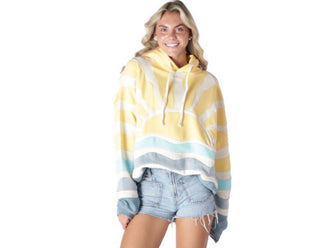Simply Southern Hoodie Patchwork Yellow Sun