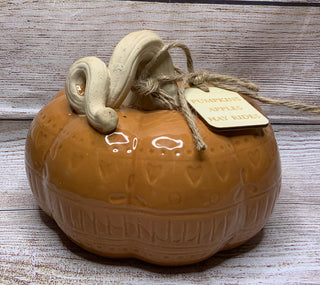 Ceramic Harvest Pumpkin, 7.3”L