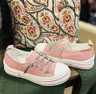 Very G Rose Corduroy Sneakers Blush