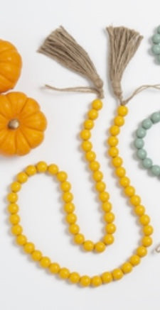Autumn Wood Beaded Garland