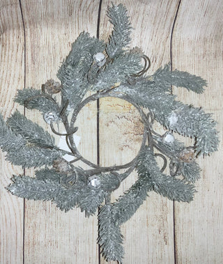 Flocked Pine Ring w/Bells