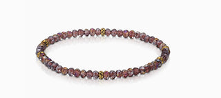 My Fun Colors Mini Crystal Bracelet Plum Gold Accent