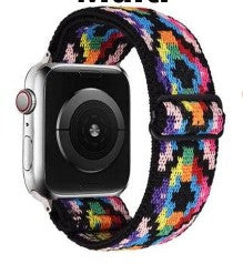 Nylon Adjustable Strap Apple Watch Band Boho Multi 42/44/45mm