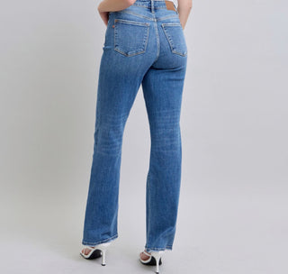 Judy Blue HW V-Front Vintage Wash Straight Fit 82623