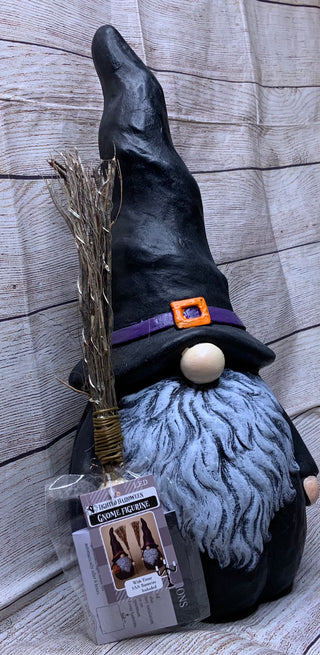 Lighted Halloween Gnome Figurine