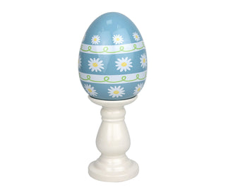 Easter Egg On Pedestal Blue