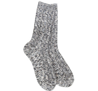World's Softest Socks Weekend Cable Crew Nightfall Multi