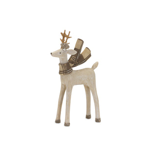 Resin Holiday Deer Figurine