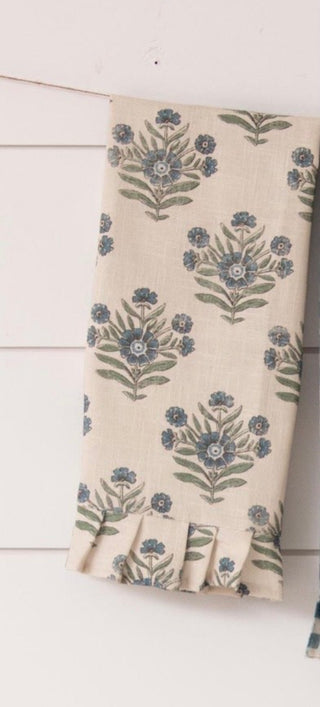 Blue Floral Print Towel Style 1
