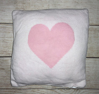 Knit Valentine Heart Pillow