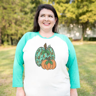 Luckybird Turquoise Pumpkin Raglan