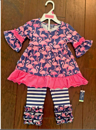Simply Southern Toddler Flamingo Long Sleeve Pants Set