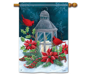 Cardinal Christmas Standard House Flag