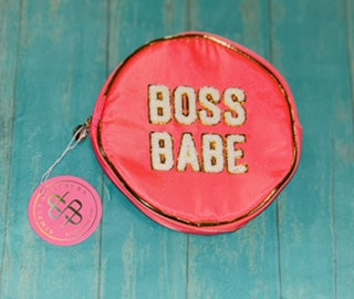 Simply Southern Sparkle Bag Boss Babe Pink