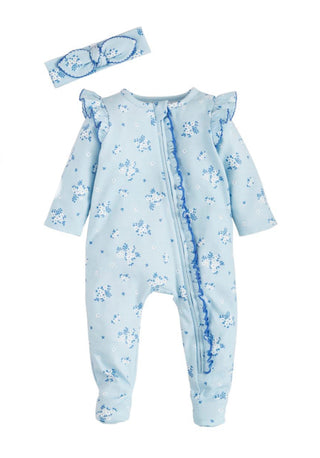 Mudpie Ditsy Blue Floral Sleeper