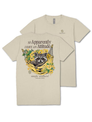 Simply Southern Short Sleeve Tee Attitude Oat Heather