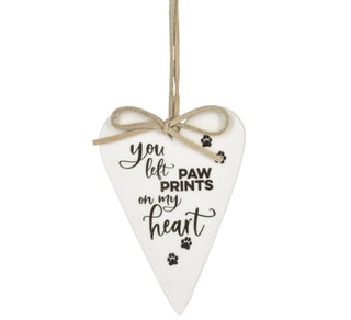 You Left Paw Prints On Our Hearts Ornament