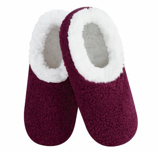 Snoozies Sherpa Burgundy