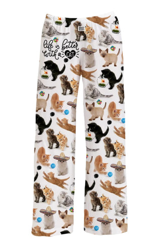 Brief Insanity Life Is Better With A Cat Pajama Pants