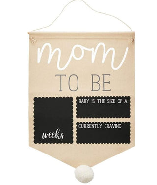 Mudpie Pregnancy Photo Canvas Banner