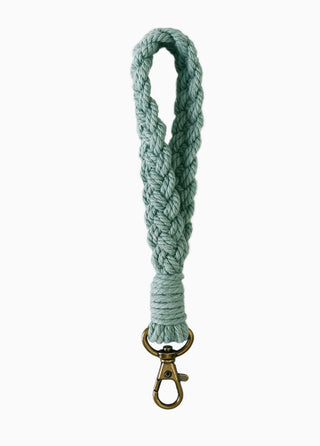 Macrame Flat Braided Wristlet Keychain