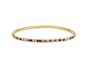 My Fun Colors Petite Crystal Tennis Bracelet Rose Mix/Gold