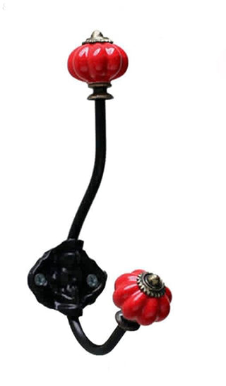 Vintage Style Metal/Ceramic Coat Hook