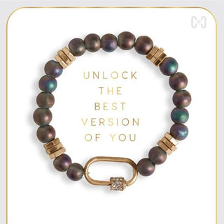 Coco & Carmen Moonstone Luxe Padlock Bracelet