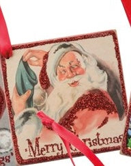 Retro Santa Ornament Merry Christmas