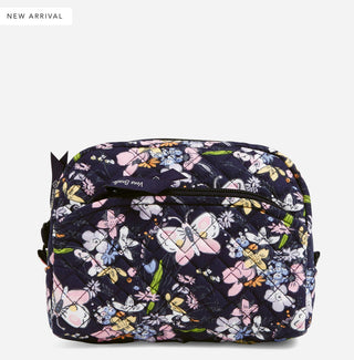 Vera Bradley Medium Cosmetic in Bloom Boom Navy