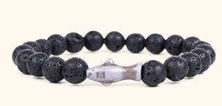 Fahlo Voyage Shark Bracelet Lava Stone