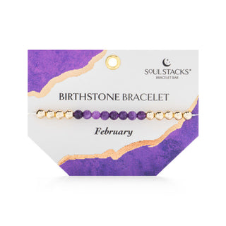 Soul Stacks Birthstone Bracelet February