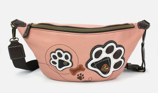 Chala 861 Fanny Pack Pawprint Dusty Pink