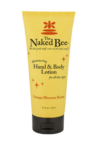 The Naked Bee Shimmering Hand & Body Lotion 6.7oz Orange Blossom Honey