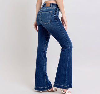 Judy Blue HW Petite Trouser Flare 82637