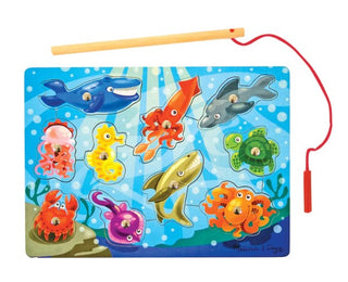 Melissa & Doug Wooden Magnetic Puzzle Fishing