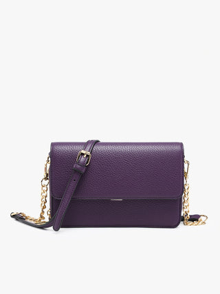 Jen & Co Lauryn Flapover Crossbody Dark Purple M2589