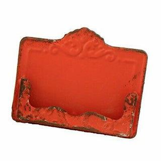 Vintage Pressed Metal Business Card Holder