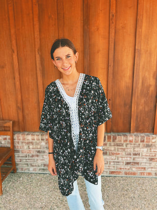 Young's Lace and Floral Kaftan