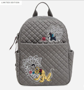 Vera Bradley Small Backpack Mickey Mouse Piccadilly Paisley Solid Embroidered