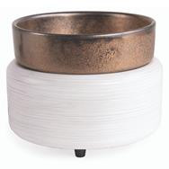 Candle Warmers Classic Warmer White Washed Bronze