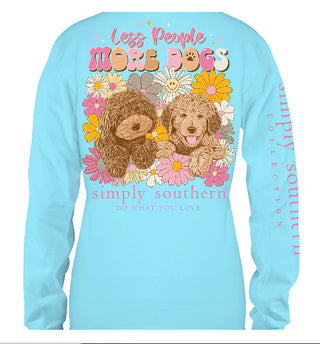 Simply Southern Long Sleeve Tee More Dogs Pool