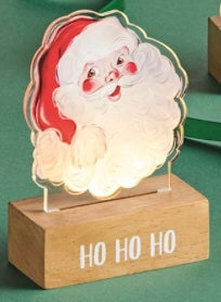 Mudpie Christmas Acrylic Light Up Santa